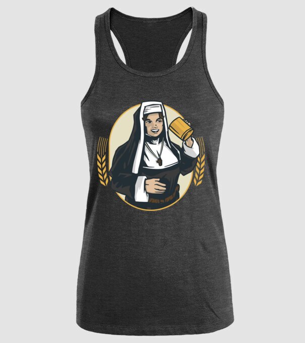 Bere Călugăriță model negru pe tricou