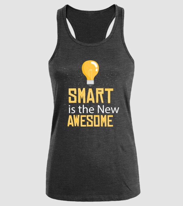 Smart este noul cool model negru pe tricou
