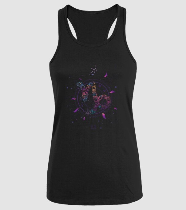 Capricorn Zodiac model negru pe tricou