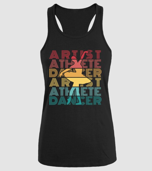 Dansatoare de balet model negru pe tricou