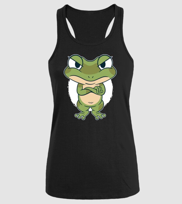 Broască model negru pe tricou