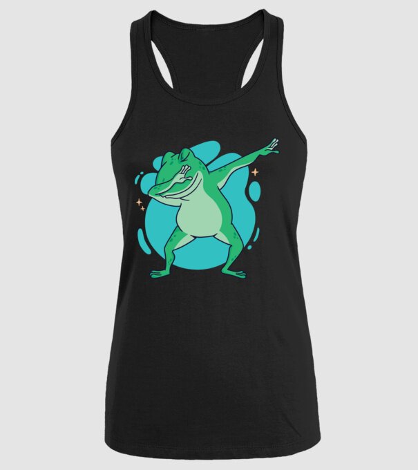 Broască DAB model negru pe tricou