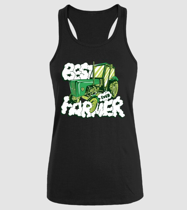 Best Farmer Ever cu Tractor model negru pe tricou