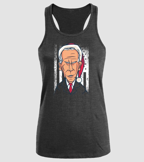 Crăciun Biden model negru pe tricou
