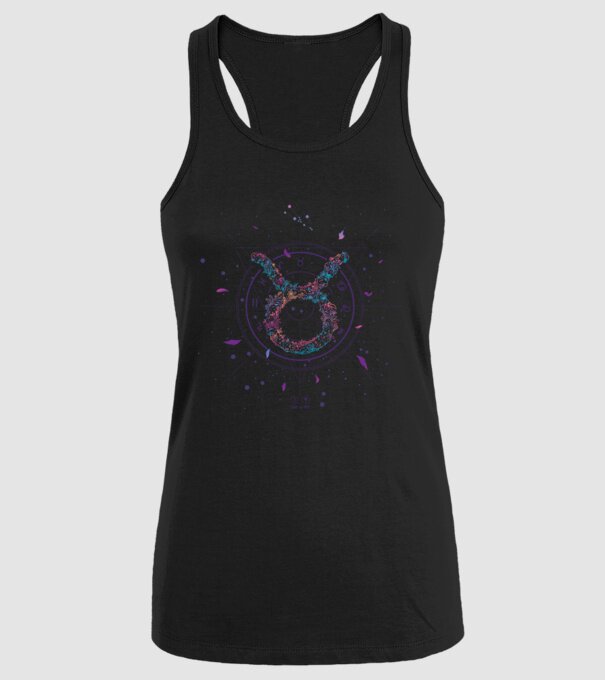 Taurus Zodiac model negru pe tricou