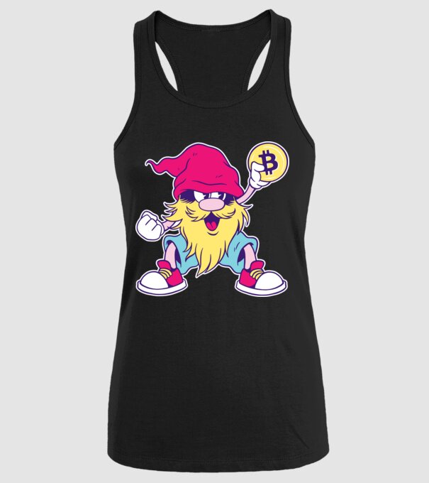 Pitic Bitcoin model negru pe tricou