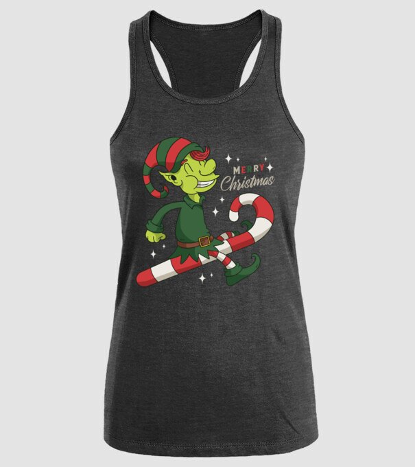 Crăciun Fericit Elf model negru pe tricou