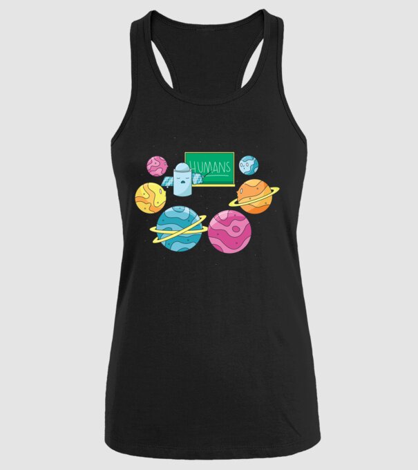 Învățarea planetelor model negru pe tricou