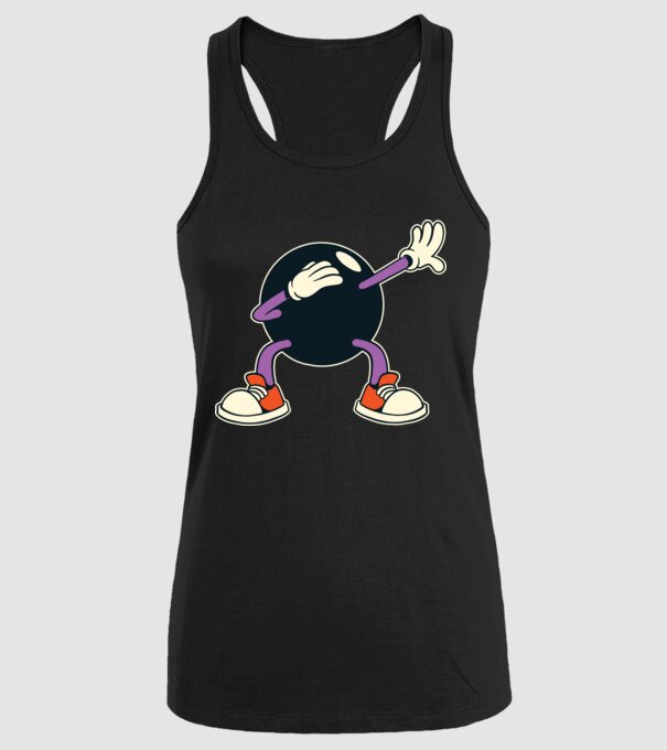 Bowling DAB model negru pe tricou
