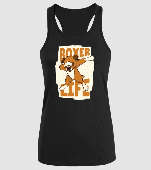 Boxer Life DAB model negru pe tricou