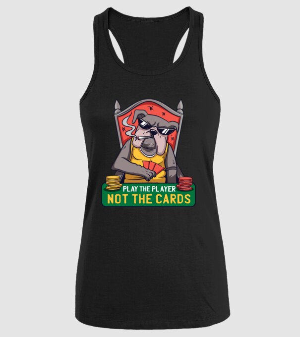 Bulldog Poker model negru pe tricou