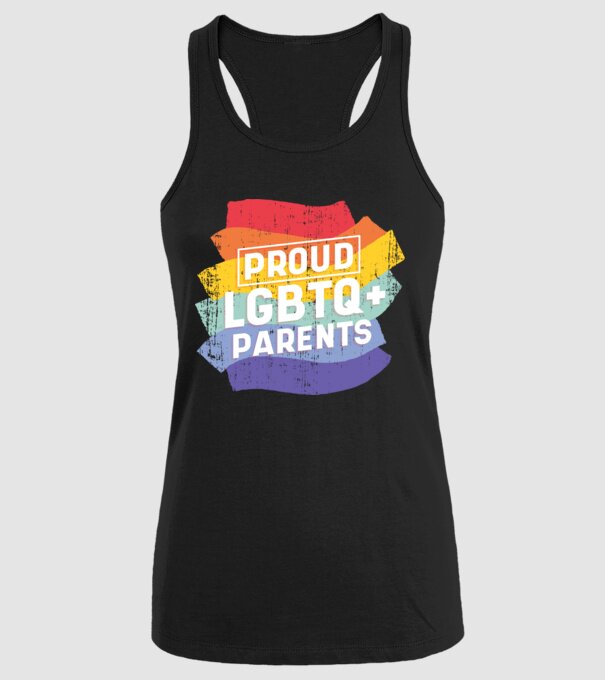 Părinți mândri LGBTQ model negru pe tricou