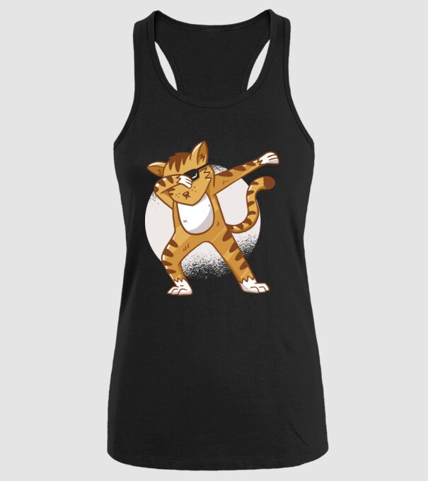 Pisică DAB model negru pe tricou