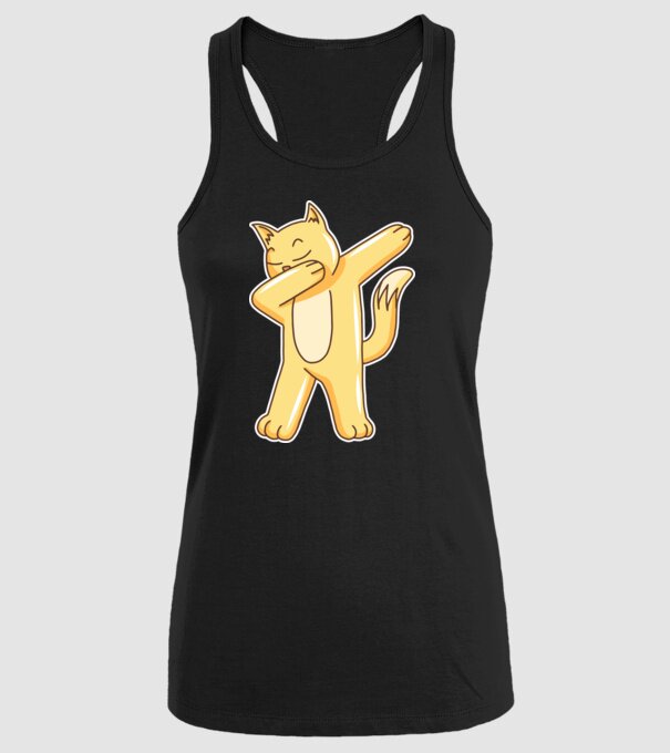 Pisică DAB model negru pe tricou