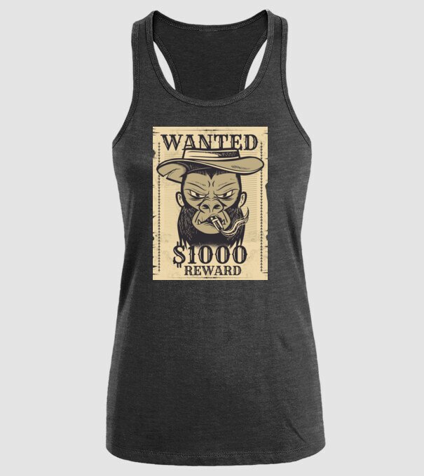 Maimuță cowboy model negru pe tricou