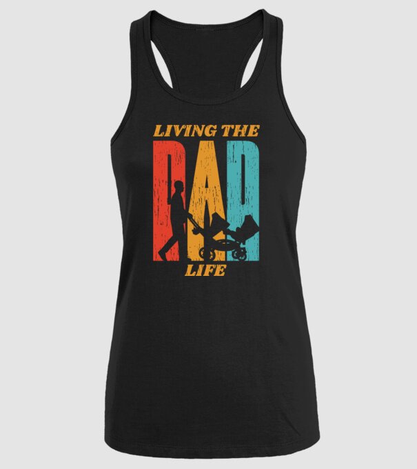 Dad Life pentru tata model negru pe tricou