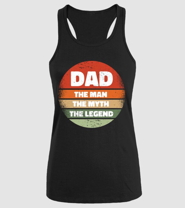 Dad The Man The Myth The Legend model negru pe tricou