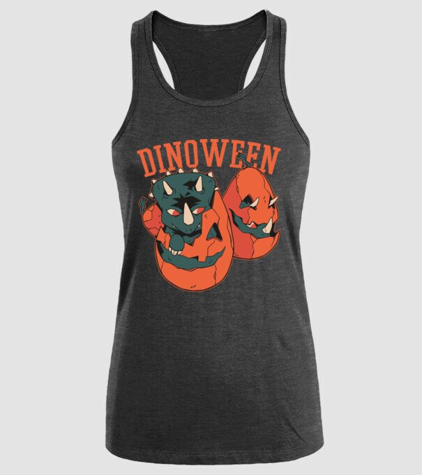 Dinoween model negru pe tricou