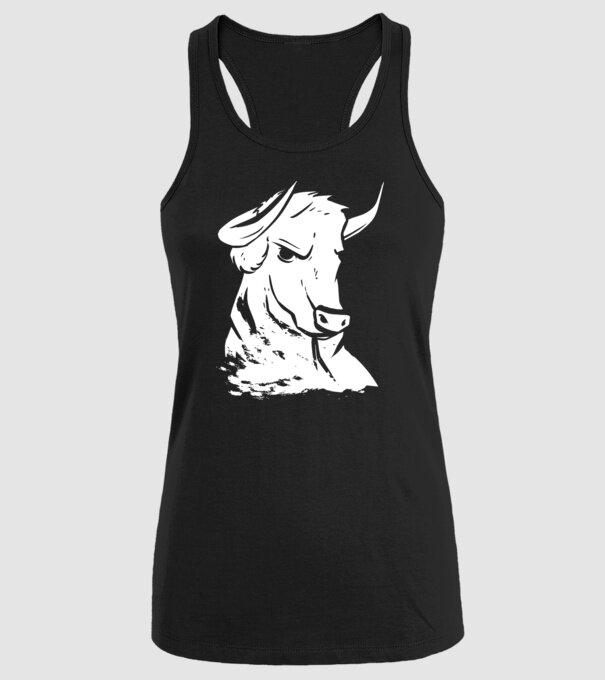 Taur puternic model negru pe tricou