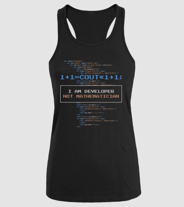 Tricou pentru developeri model negru pe tricou