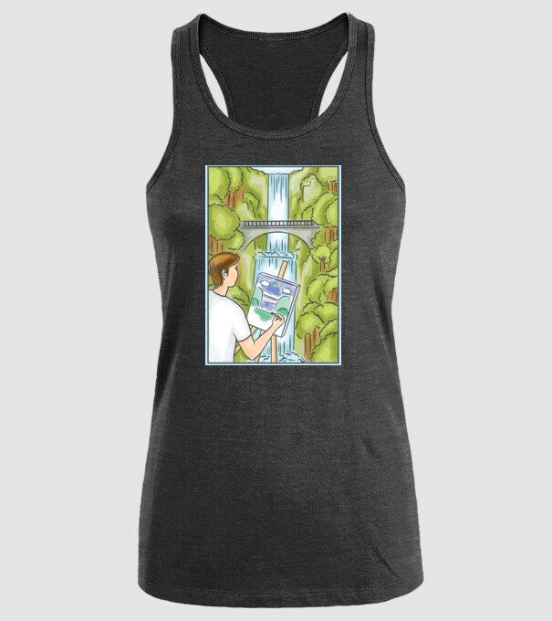 Pictură model negru pe tricou