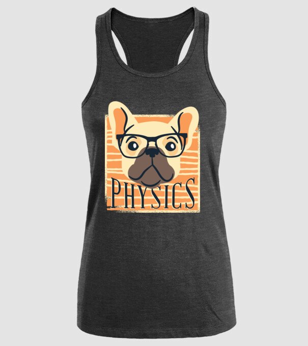 Câine Fizică model negru pe tricou