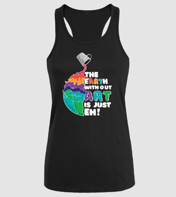 Pământ Artă model negru pe tricou