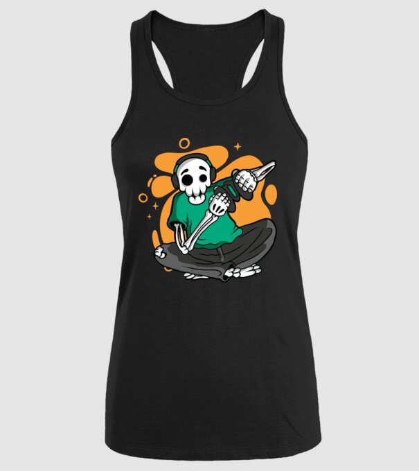 Schelet Gamer model negru pe tricou