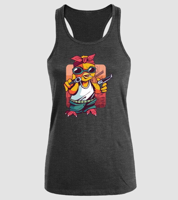 Pui Gangster model negru pe tricou