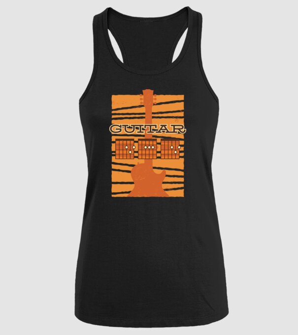 Tată chitarist model negru pe tricou