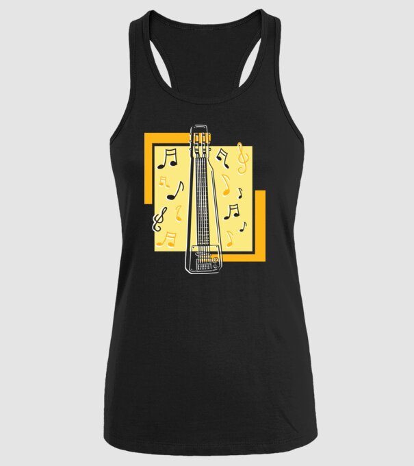 Tricou chitarist model negru pe tricou