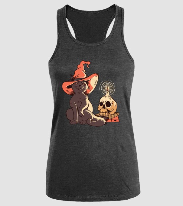 Pisică Halloween model negru pe tricou
