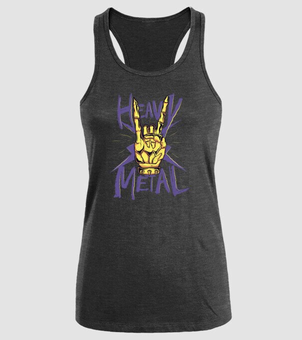 Heavy Metal model negru pe tricou