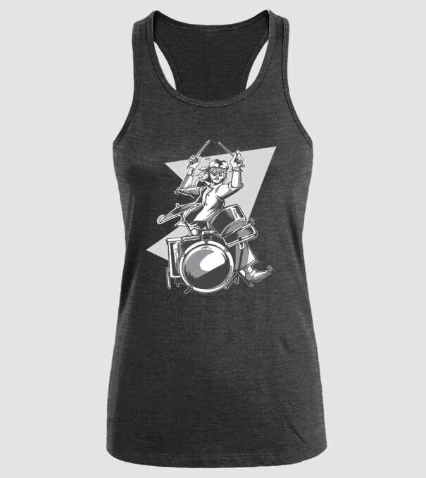 Hippy baterist model negru pe tricou