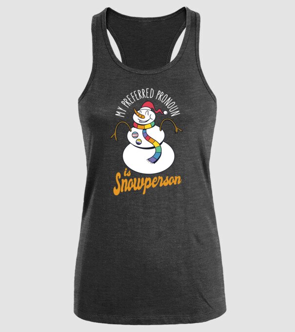 Om de zăpadă model negru pe tricou