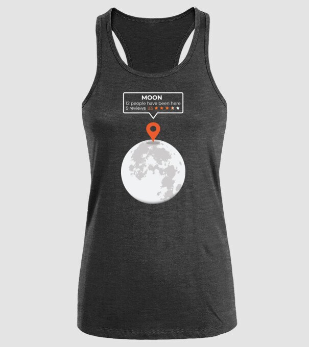 Luna Recenzie model negru pe tricou