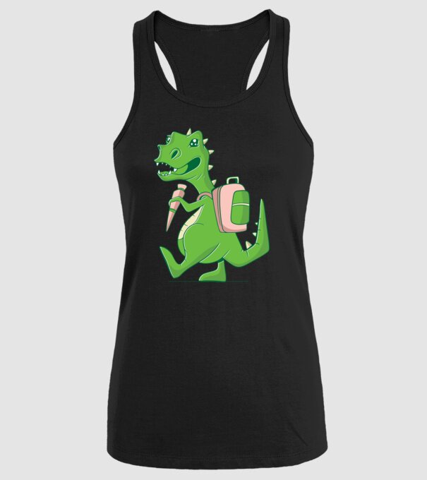 Elev Dino model negru pe tricou