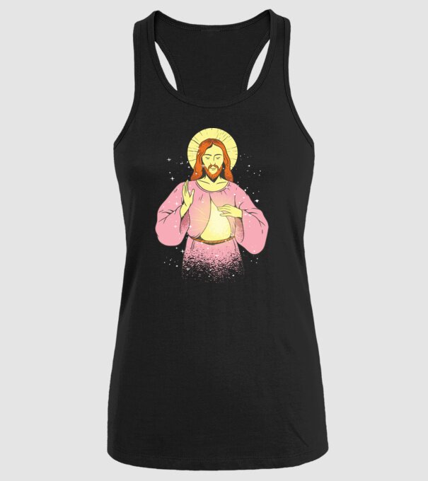 Iisus Hristos model negru pe tricou