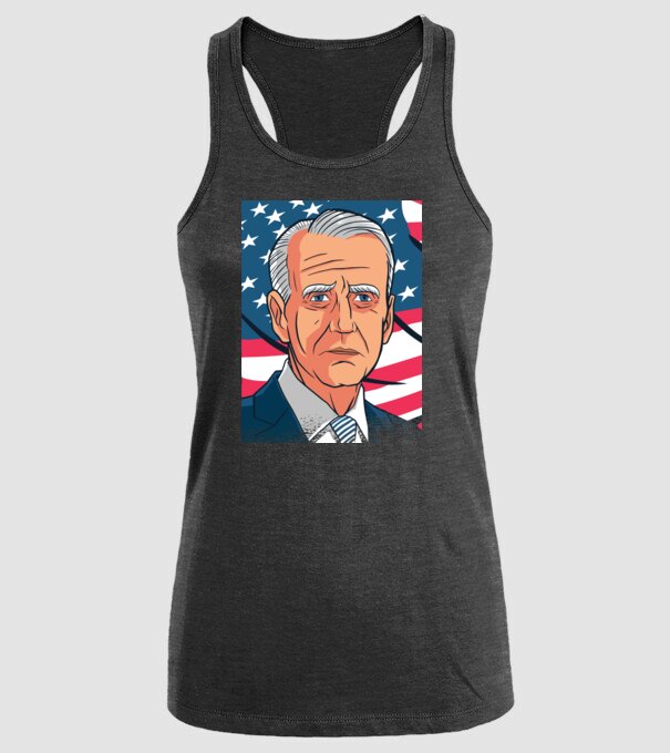 Joe Biden USA model negru pe tricou