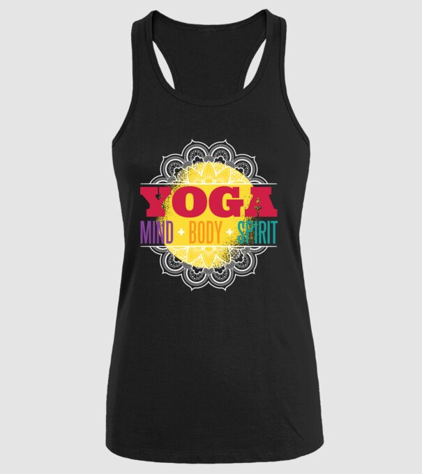 Valori yoga model negru pe tricou