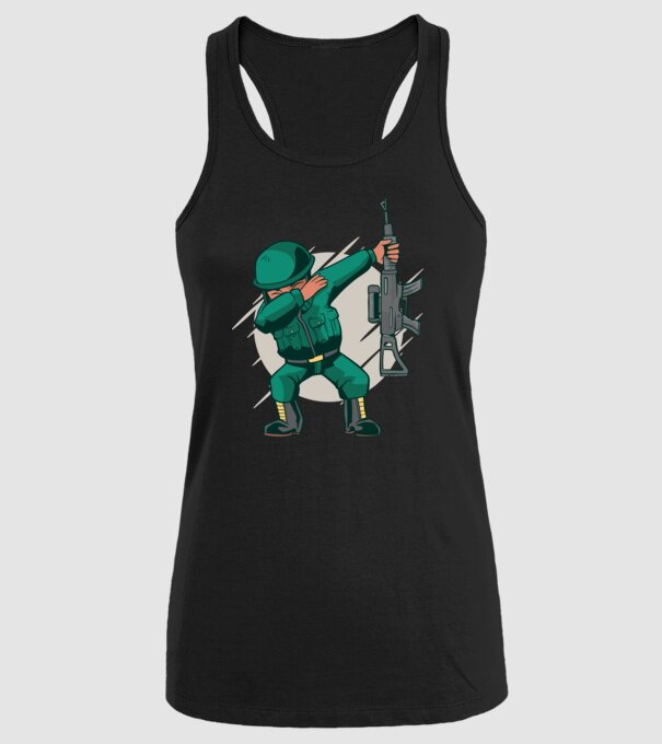 Soldat DAB model negru pe tricou