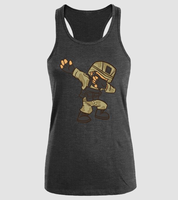 Soldat DAB model negru pe tricou