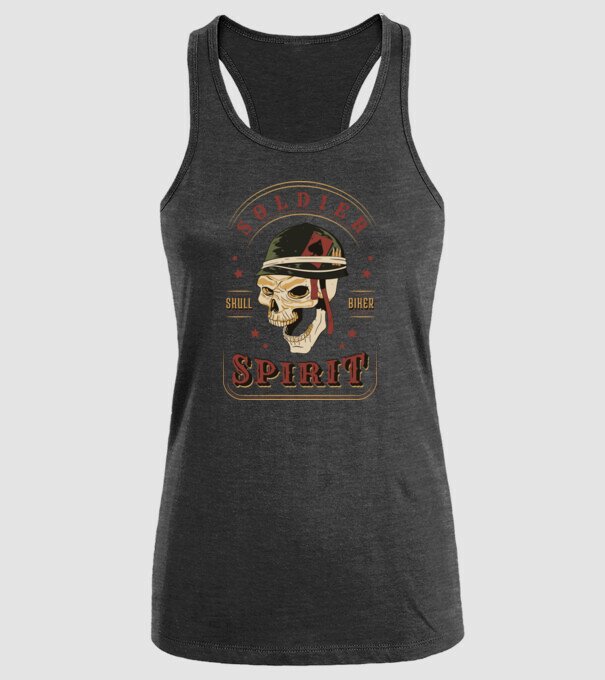 Soldat Craniu model negru pe tricou