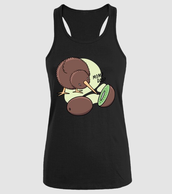 Familie Kiwi model negru pe tricou