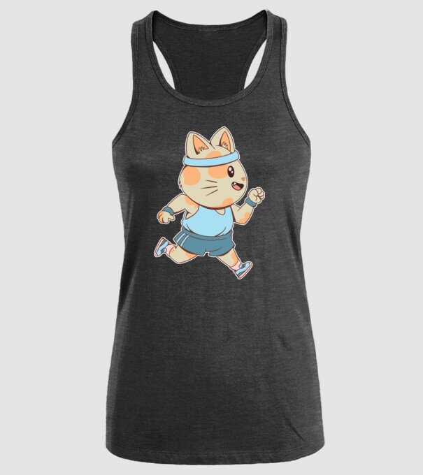 Pisică Jogging model negru pe tricou