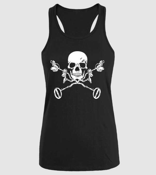 Craniu model negru pe tricou