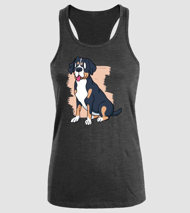 Câine model negru pe tricou