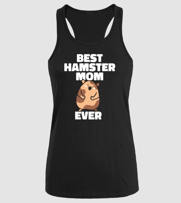 Cea mai bună mamă Hamster model negru pe tricou