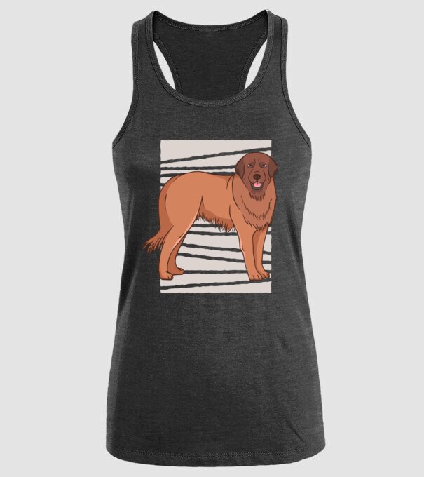 Câine ciobănesc Leonberg model negru pe tricou