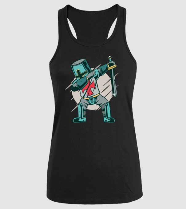 Cavaler DAB model negru pe tricou